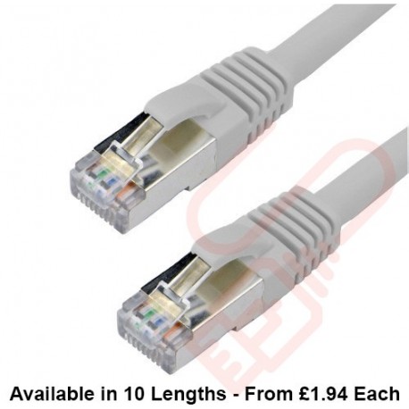 Cat6a Patch Cables RJ45 S/FTP (10G) Premium LSZH Snagless Booted Grey