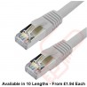 Cat6a Patch Cables RJ45 S/FTP (10G) Premium LSZH Snagless Booted Grey