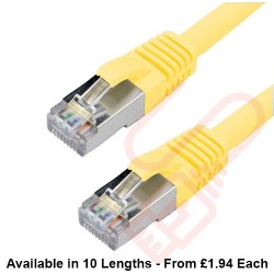 Cat6a Patch Cables RJ45 S/FTP (10G) Premium LSZH Snagless Booted Yellow