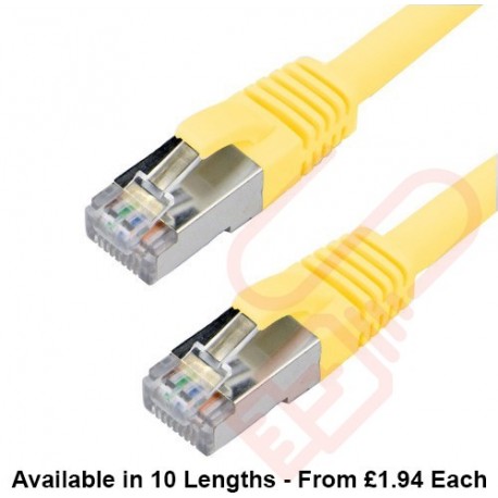 Cat6a Patch Cables RJ45 S/FTP (10G) Premium LSZH Snagless Booted Yellow