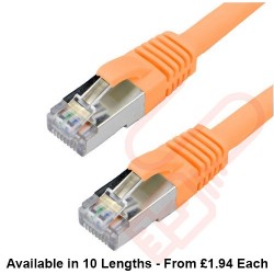 Cat6a Patch Cables RJ45 S/FTP (10G) Premium LSZH Snagless Booted Orange