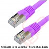 Cat6a Patch Cables RJ45 S/FTP (10G) Premium LSZH Snagless Booted Purple