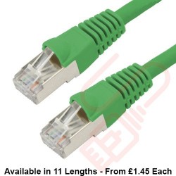 Cat6a Patch Cables RJ45 S/FTP (10G) Premium LSZH Bubble Booted Green