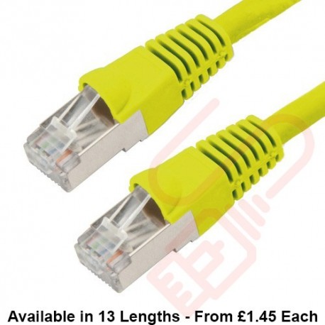 Cat6a Patch Cables RJ45 S/FTP (10G) Premium LSZH Bubble Booted Yellow