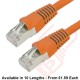 Cat6a Patch Cables RJ45 S/FTP (10G) Premium LSZH Bubble Booted Orange