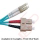 OM4 LC to SC Fibre Patch Cables Multimode Duplex Aqua Blue