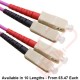 OM4 SC to SC Fibre Patch Cables Multimode Duplex Violet