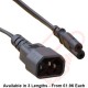 C7 Figure of 8 to C14 High Grade H05VV-F Power Cable Black