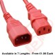C13 to C14 High Grade H05VV-F Power Cable Red
