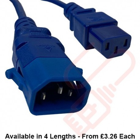 C13 to C14 P-Lock Power Cable Blue