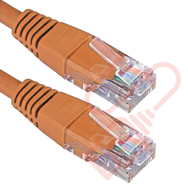 Cat5e Patch Cables RJ45 UTP High Grade PVC Flush Booted Orange