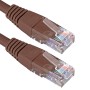 Cat5e Patch Cables RJ45 UTP High Grade PVC Flush Booted Brown