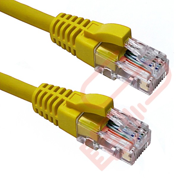 Excel Cat5e Patch Cables RJ45 UTP LSZH Snagless Booted Yellow