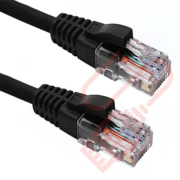 Excel Cat5e Patch Cables RJ45 UTP LSZH Snagless Booted Black