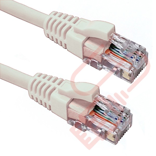 Excel Cat5e Patch Cables RJ45 UTP LSZH Snagless Booted White