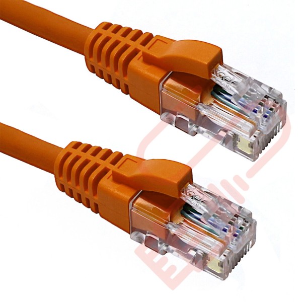 Excel Cat5e Patch Cables RJ45 UTP LSZH Snagless Booted Orange