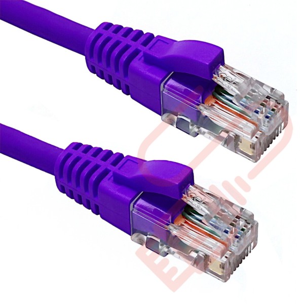 Excel Cat5e Patch Cables RJ45 UTP LSZH Snagless Booted Purple