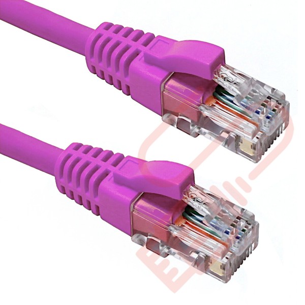 Excel Cat5e Patch Cables RJ45 UTP LSZH Snagless Booted Pink