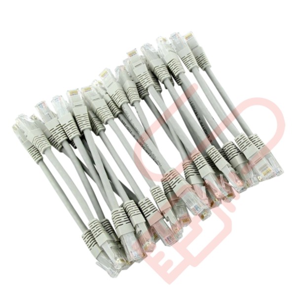 24 Pack of 15cm (6-inch) in Grey - Cat5e High Grade 125MHz 24AWG LSZH Patch Cables for 1U Patching