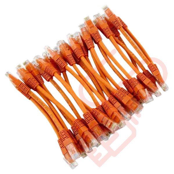 24 Pack of 15cm (6-inch) in Orange - Cat5e High Grade 125MHz 24AWG LSZH Patch Cables for 1U Patching