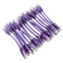 24 Pack of 15cm (6-inch) in Purple - Cat5e High Grade 125MHz 24AWG LSZH Patch Cables for 1U Patching