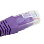 24 Pack of 15cm (6-inch) in Purple - Cat6 High Grade 250MHz 24AWG LSZH Patch Cables for 1U Patching