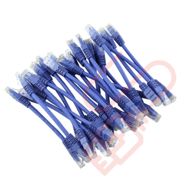 24 Pack of 15cm (6-inch) in Blue - Cat6 High Grade 250MHz 24AWG LSZH Patch Cables for 1U Patching
