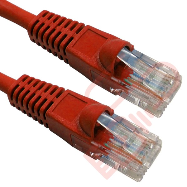 Cat5e Patch Cables Premium RJ45 UTP LSZH Bubble Booted Red