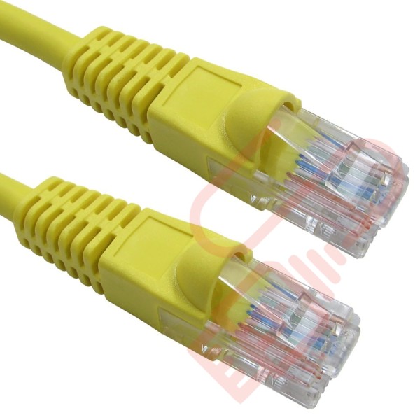 Cat5e Patch Cables Premium RJ45 UTP LSZH Bubble Booted Yellow