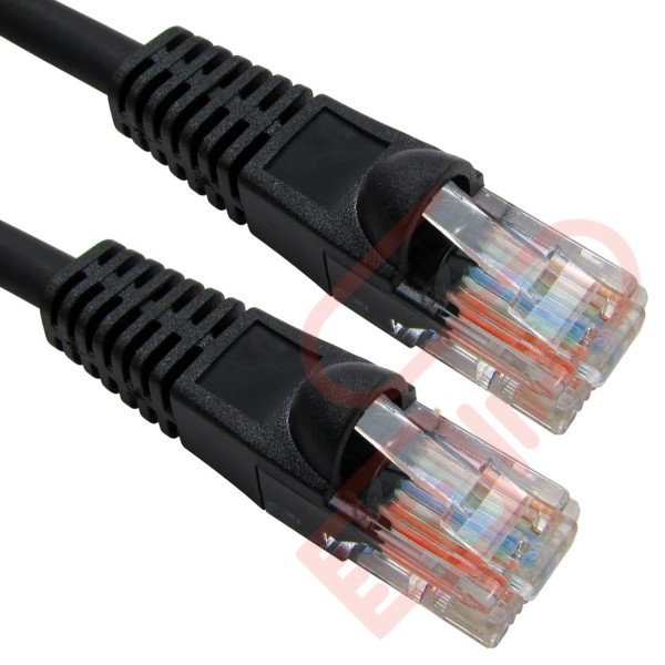 Cat5e Patch Cables Premium RJ45 UTP LSZH Bubble Booted Black