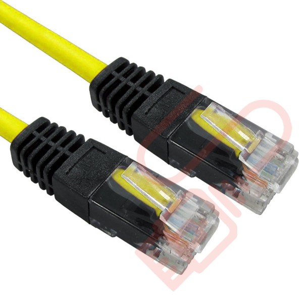 Cat5e Patch Cables Crossover RJ45 UTP PVC Black Yellow