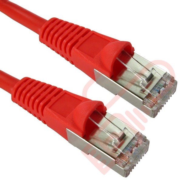 Cat5e Patch Cables Enhanced RJ45 F/UTP PVC Bubble Booted Red