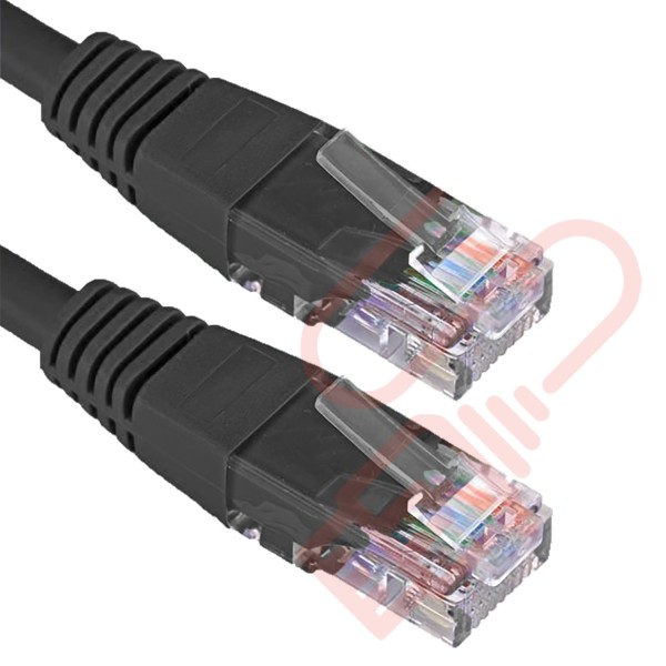 Cat5e Patch Cables Enhanced RJ45 UTP PVC Flush Booted Black