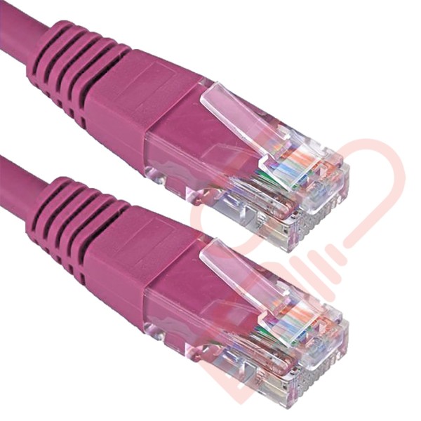 Cat5e Patch Cables Enhanced RJ45 UTP PVC Flush Booted Pink
