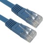 Cat5e Patch Cables Flat RJ45 UTP LSZH Flush Booted Blue