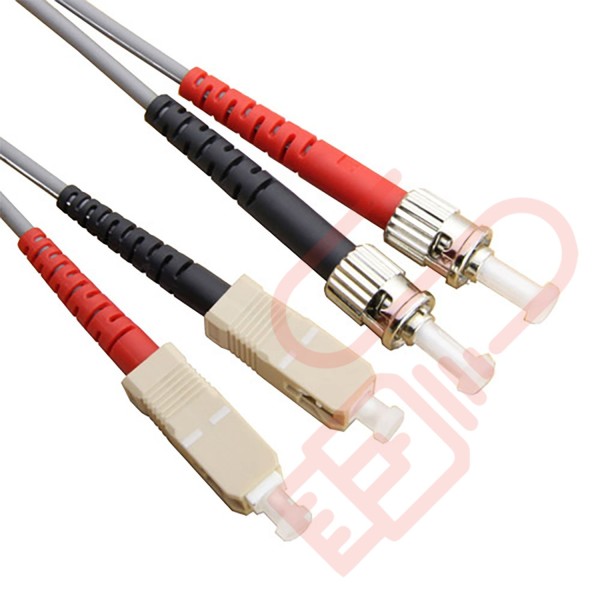 OM1 SC to ST Fibre Patch Cables Multimode Duplex Grey