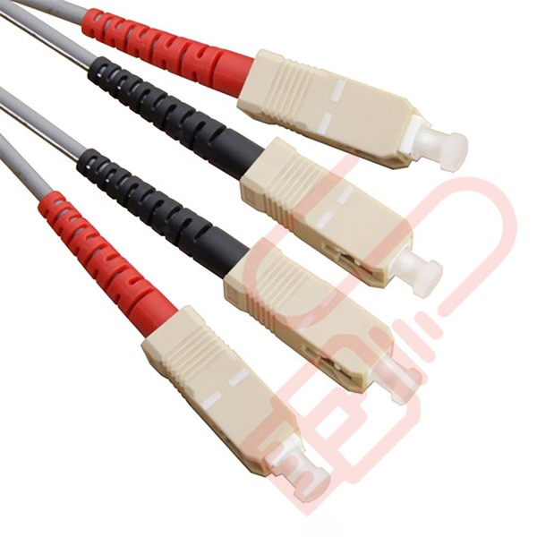 OM1 SC to SC Fibre Patch Cables Multimode Duplex Grey