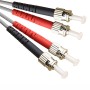 OM1 ST to ST Fibre Patch Cables Multimode Duplex Grey