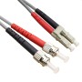 OM1 LC to ST Fibre Patch Cables Multimode Duplex Grey