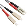 OM1 LC to SC Fibre Patch Cables Multimode Duplex Grey