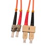 OM2 SC to ST Fibre Patch Cables Multimode Duplex Orange