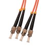 OM2 ST to ST Fibre Patch Cables Multimode Duplex Orange
