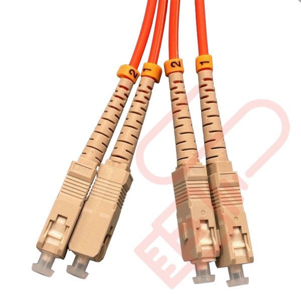 OM2 SC to SC Fibre Patch Cables Multimode Duplex Orange