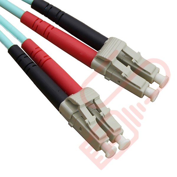 OM3 LC to LC Fibre Patch Cables Multimode Duplex Aqua Blue