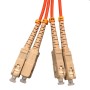 OM3 SC to SC Fibre Patch Cables Multimode Duplex Orange