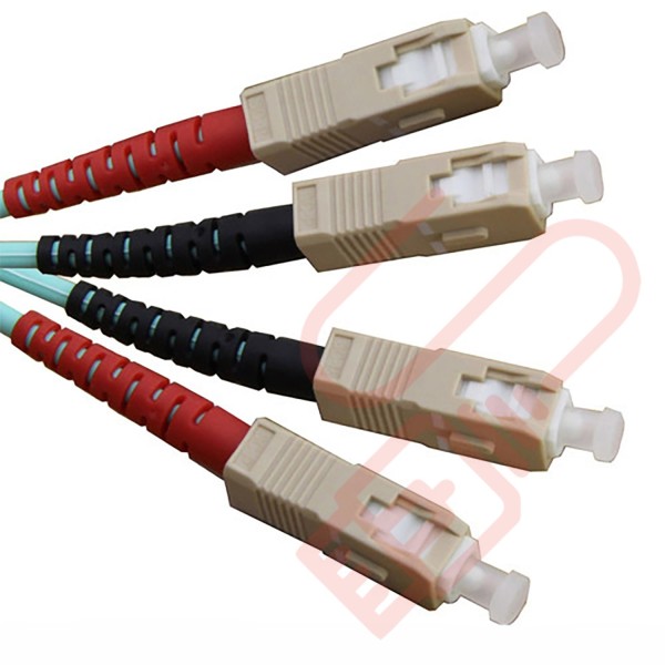 OM3 SC to SC Fibre Patch Cables Multimode Duplex Aqua Blue