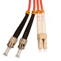 OM3 LC to ST Fibre Patch Cables Multimode Duplex Orange