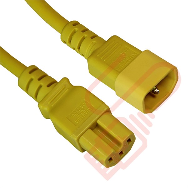 C14 to C15 HOT Condition Power Cables Yellow