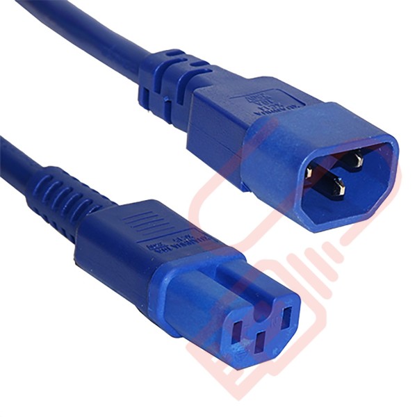 C14 to C15 HOT Condition Power Cables Blue