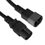 C14 to C15 HOT Condition Power Cables Black